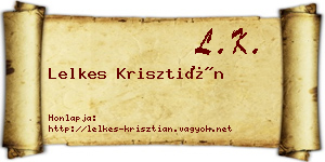 Lelkes Krisztián névjegykártya